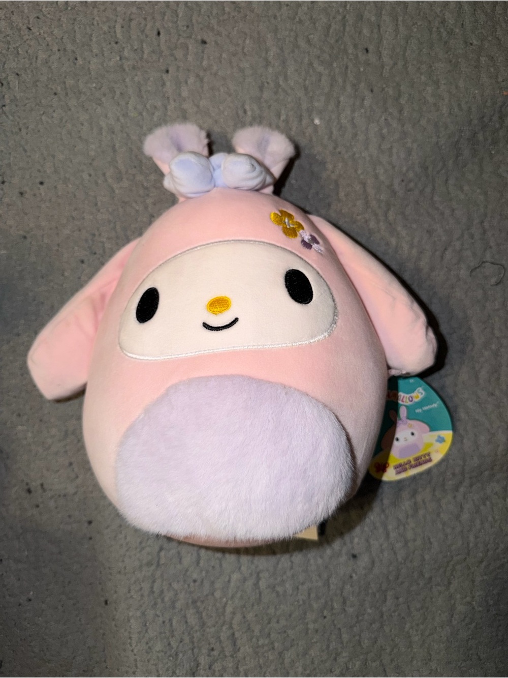 Squishmallows Pink and Lavender My Melody Bunny Plush